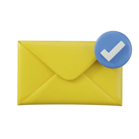 Aprovar e-mail  3D Icon