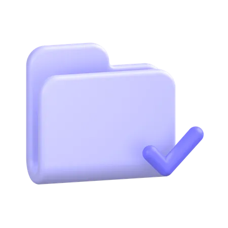 Aprovar pasta  3D Icon