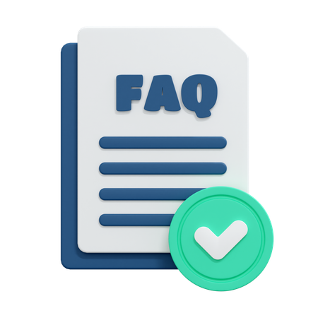 Aprroved faq document  3D Icon