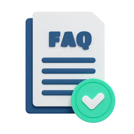 Aprroved faq document  3D Icon