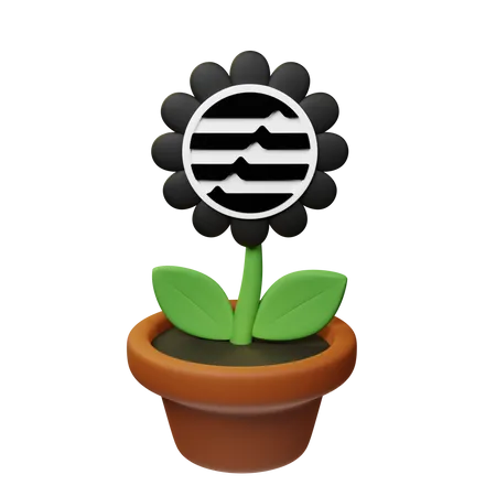 Passender Krypto-Blumentopf  3D Icon