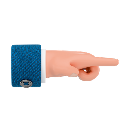 Señalando con la mano derecha  3D Icon