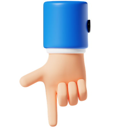 Apuntar hacia abajo  3D Icon
