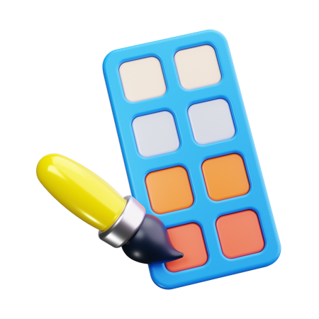 Aquarela  3D Icon