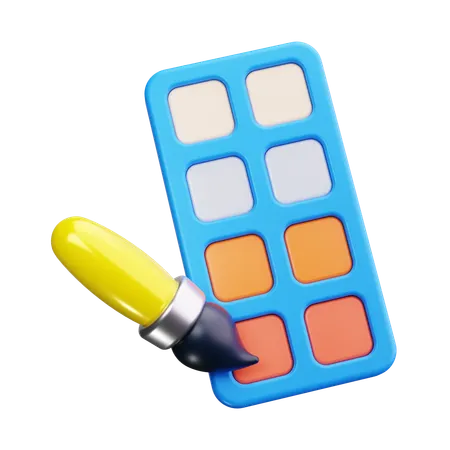 Aquarela  3D Icon