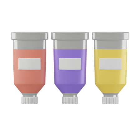 Tube aquarelle  3D Icon