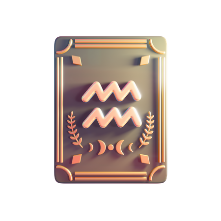 Aquarius Astrology Sign  3D Icon