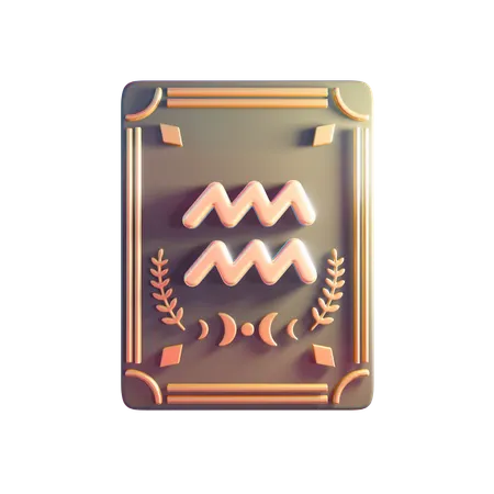Aquarius Astrology Sign  3D Icon