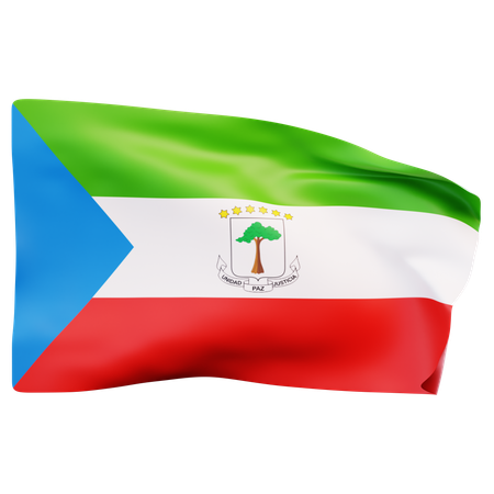 Äquatorialguinea Flagge  3D Icon