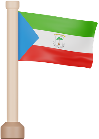 Äquatorialguinea-Flagge  3D Icon