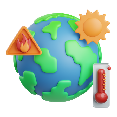 Aquecimento global  3D Icon