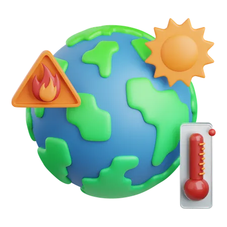 Aquecimento global  3D Icon