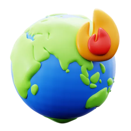 Aquecimento global  3D Icon