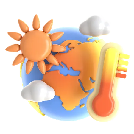 Aquecimento global  3D Icon