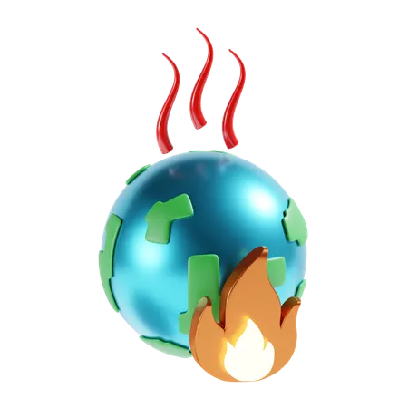 Aquecimento global  3D Icon