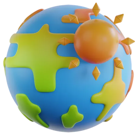 Aquecimento global  3D Icon