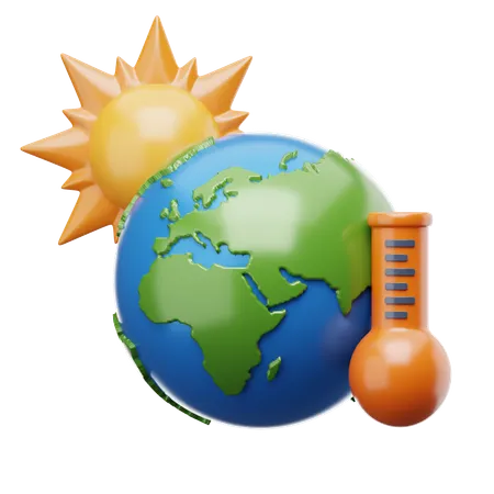 Aquecimento global  3D Icon