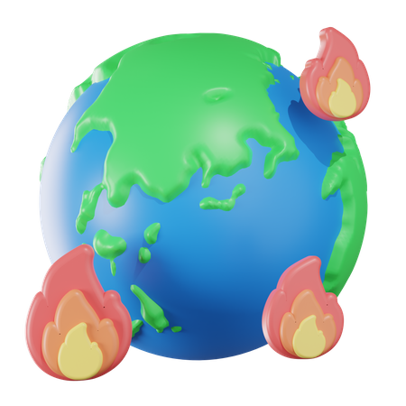 Aquecimento global  3D Icon