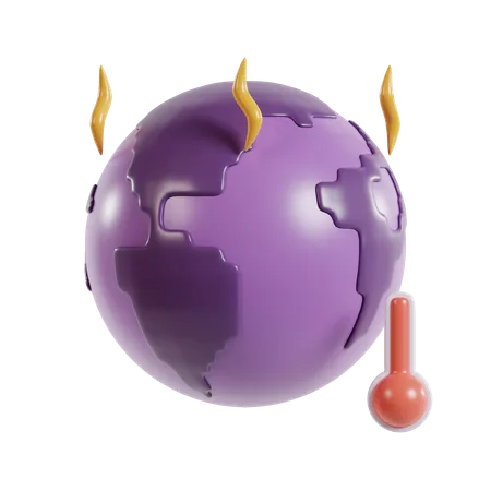 Aquecimento global  3D Icon