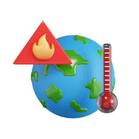 Aquecimento global  3D Icon