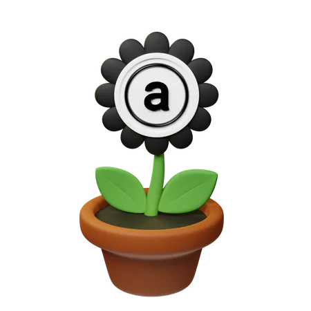 Ar Crypto Plant Pot  3D Icon