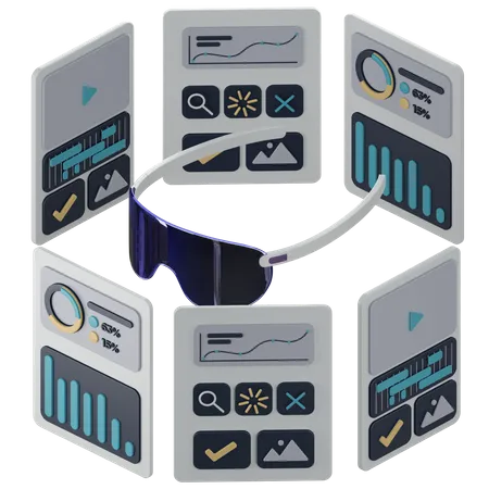 AR glasses  3D Illustration