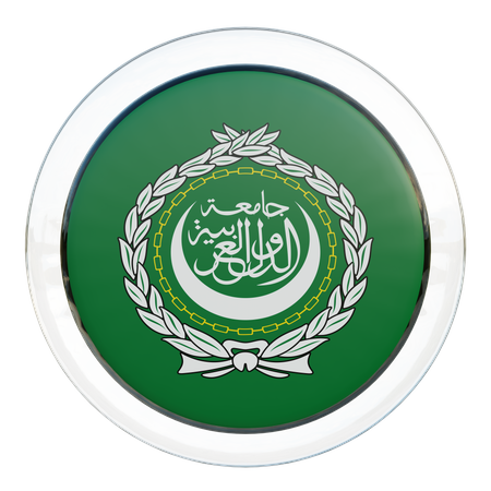 Arab League Flag Glass  3D Icon
