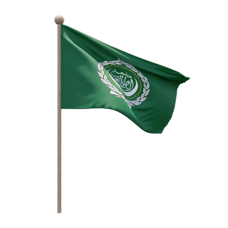 Arab League Flagpole  3D Icon