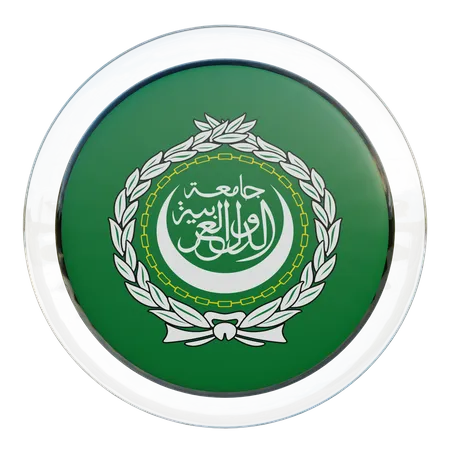 Arab League Round Flag  3D Icon