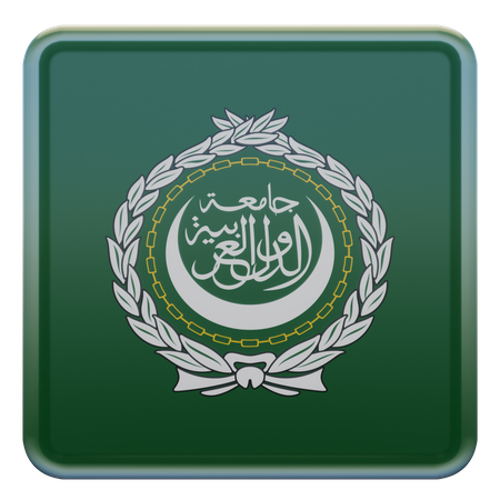 Arab League Square Flag  3D Icon