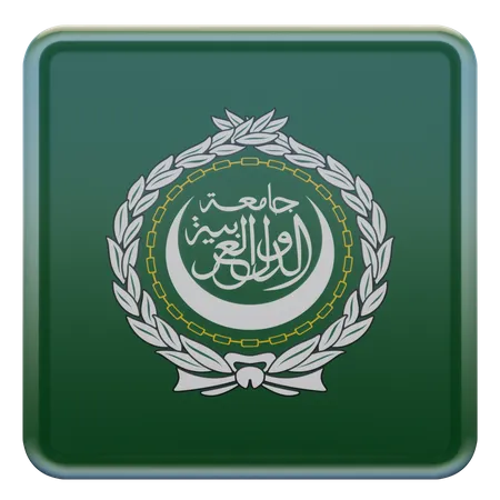 Arab League Square Flag  3D Icon