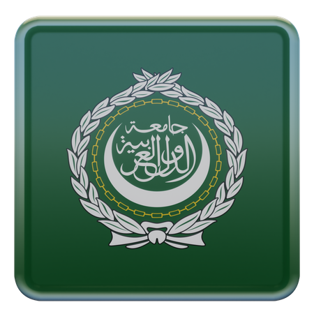 Arab League Square Flag  3D Icon