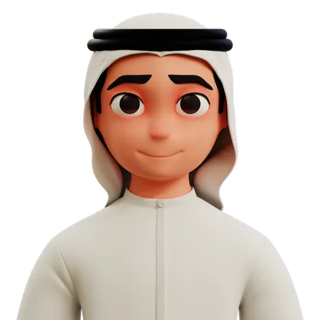 Arab Man Avatar  3D Icon