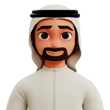 Arab Man Avatar  3D Icon