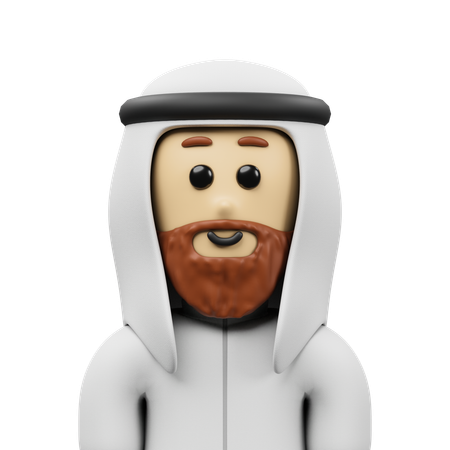 Arab Man Avatar  3D Icon
