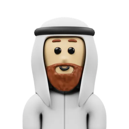 Arab Man Avatar  3D Icon