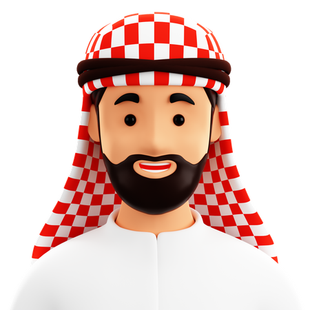 Mâle arabe  3D Icon