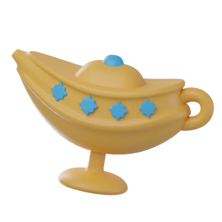 Arabian Magic Lamp  3D Icon