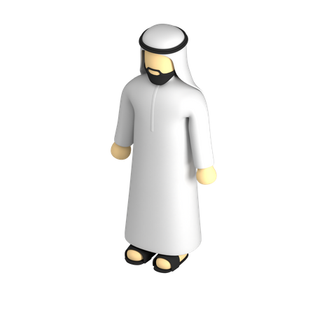 Arabian Man  3D Illustration