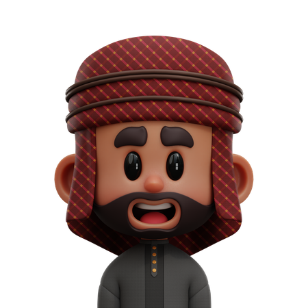 Arabian Man Avatar  3D Icon