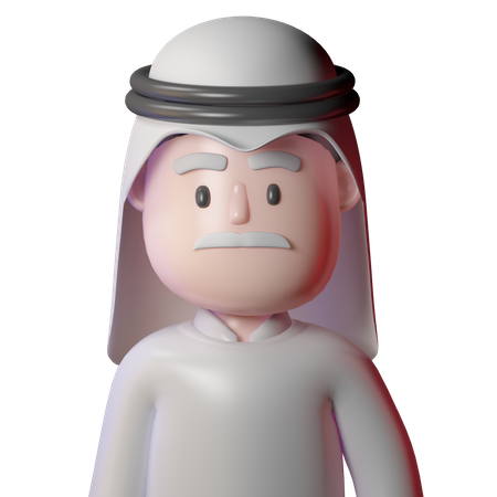 Arabian Old Man  3D Icon