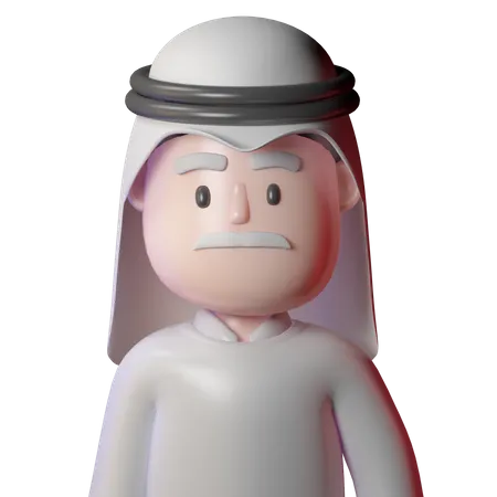 Arabian Old Man  3D Icon