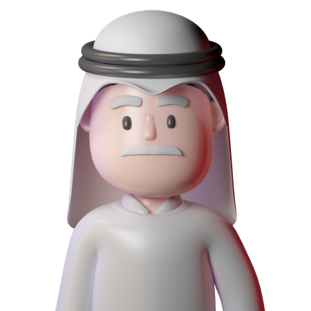 Arabian Old Man 3D Icon