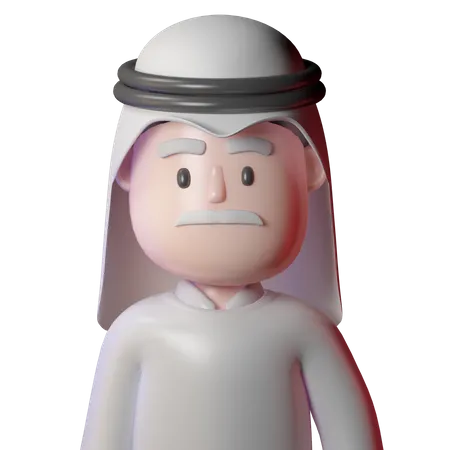 Arabian Old Man 3D Icon