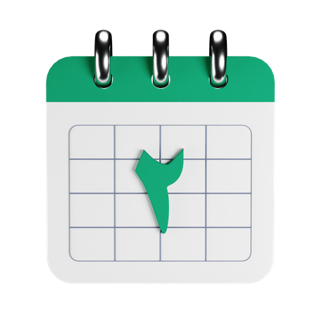 Arabic Calendar  3D Icon