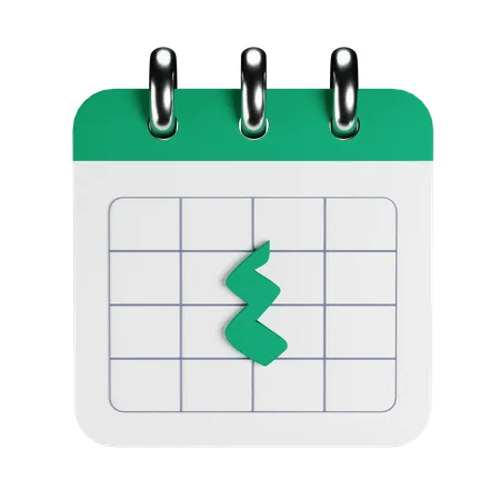 Arabic Calendar  3D Icon