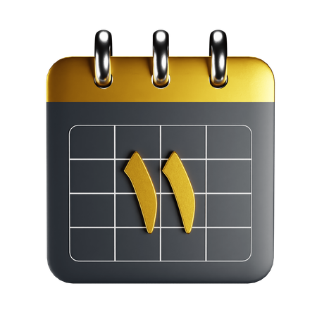 Arabic Calendar  3D Icon