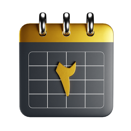 Arabic Calendar  3D Icon