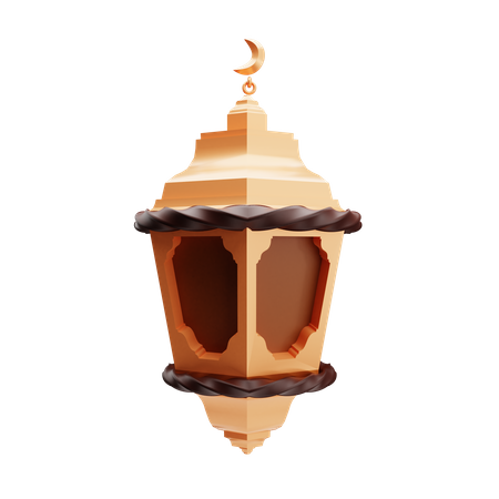 Arabic lantern 3D Illustration