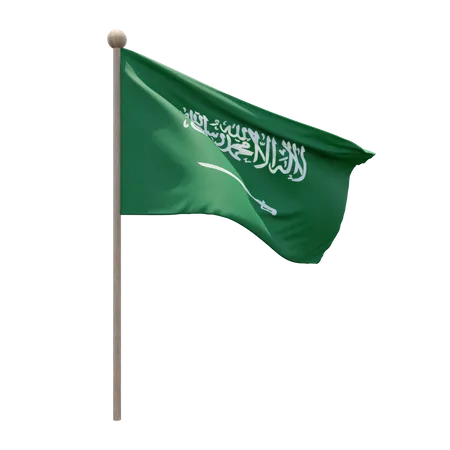 Mât de drapeau de l'Arabie Saoudite  3D Icon